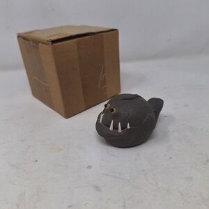 Yixing Puffer Fish Teapet Tea Animals Pet Shark Model Figurine Statue Decor